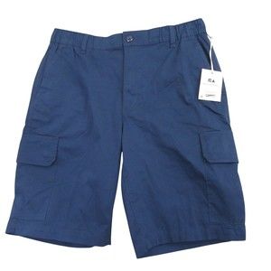 Free Assembly Mens Cargo Shorts M Blue Hybrid Stretch Outdoor Hiking